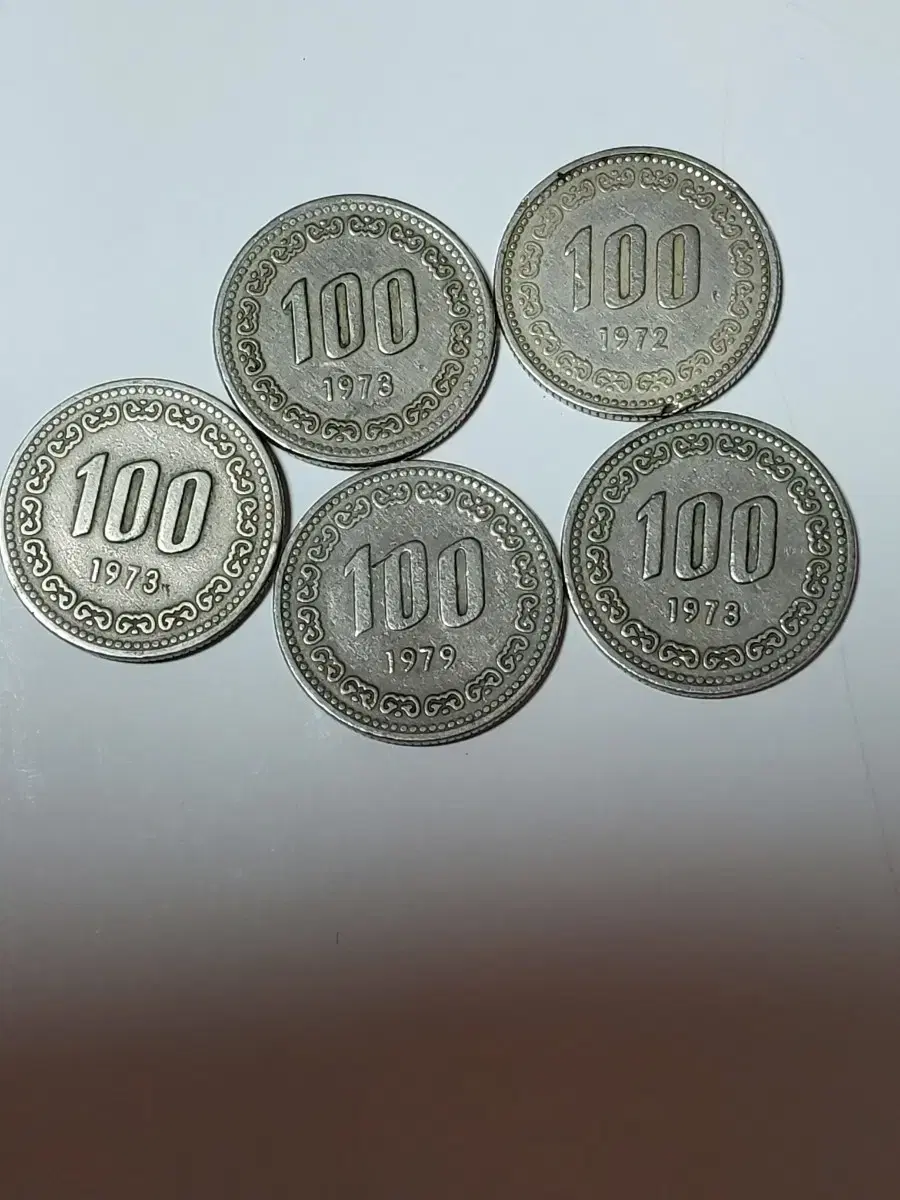 희귀동전 100원 5개